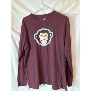 Howler Bros El Mono‎ Long Sleeve Crew Shirt, Men's Large  Maroon